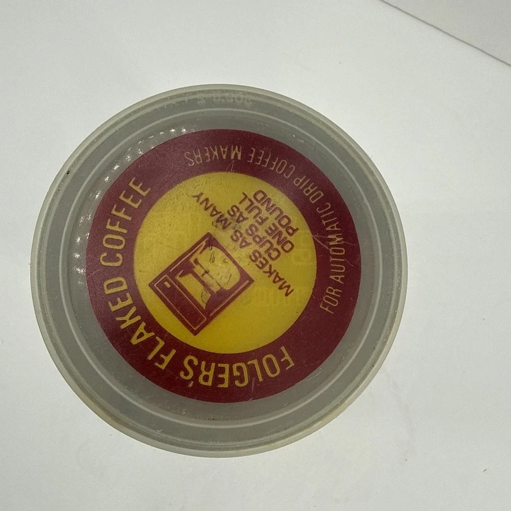 Vtg Advertisement Folgers Coffee Metal Can Cincinnati Ohio 13OZ